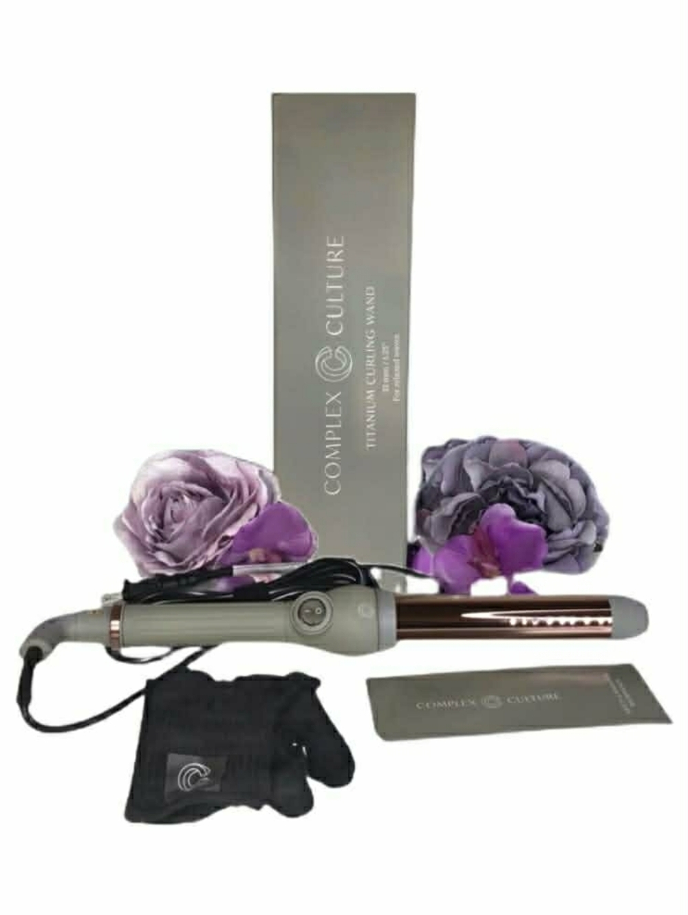 Complex Culture 1.25” Thermal Styling Curling Wand with Glove Beach Waves *BNIB
